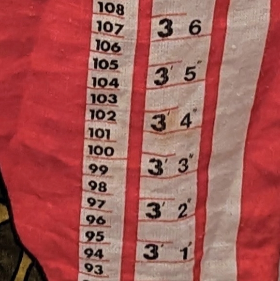 Vintage Ulster Pure Irish Linen "See How You Grow" Giraffe Growth Chart - Picture 7 of 7